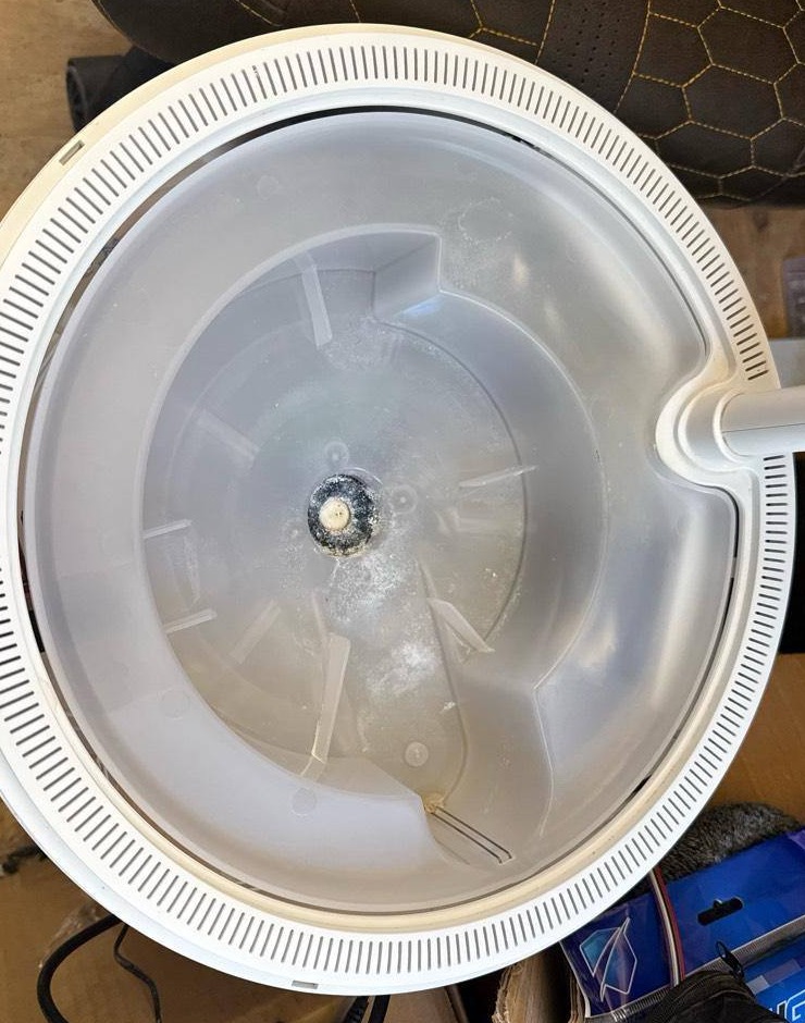 Disassembly step 3: remove well base at an angle with wire and sensor clearance